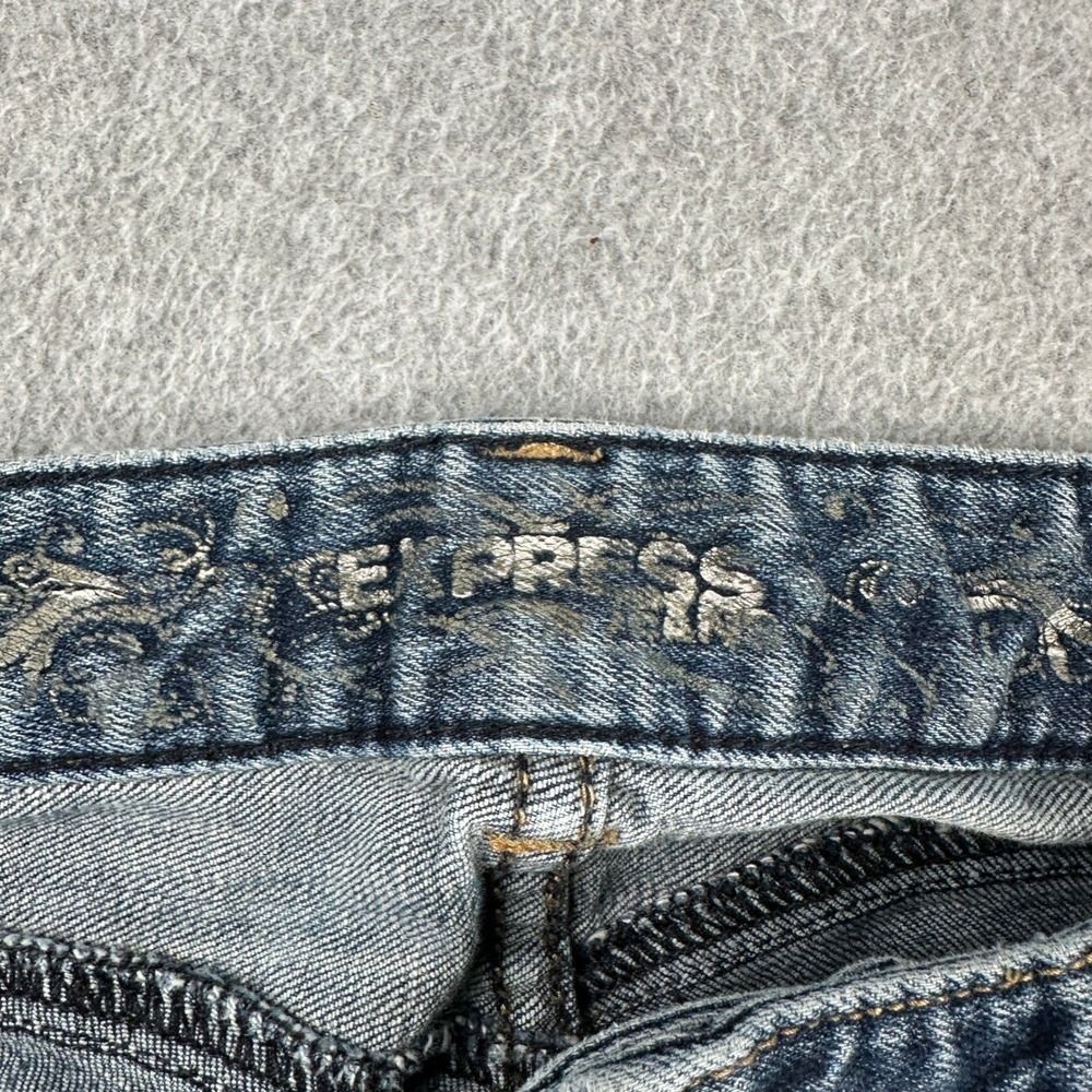 Express Jeans Womens 10 Blue Boot Low Rise Stretch Denim Casual 3115 - Picture 10 of 11